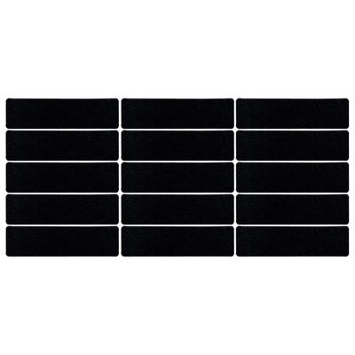 15 Pcs Stair Treads Cuttable Polyester Non Slip Soft Self Adhesive Stair Stripe Floor Mat