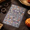 Halloween Theme Nail Art Stickers Cartoon Pumpkin Ghost Bat Decals for Waterproof Stickers Decorations Self-Adhesive Holiday Manicure Women