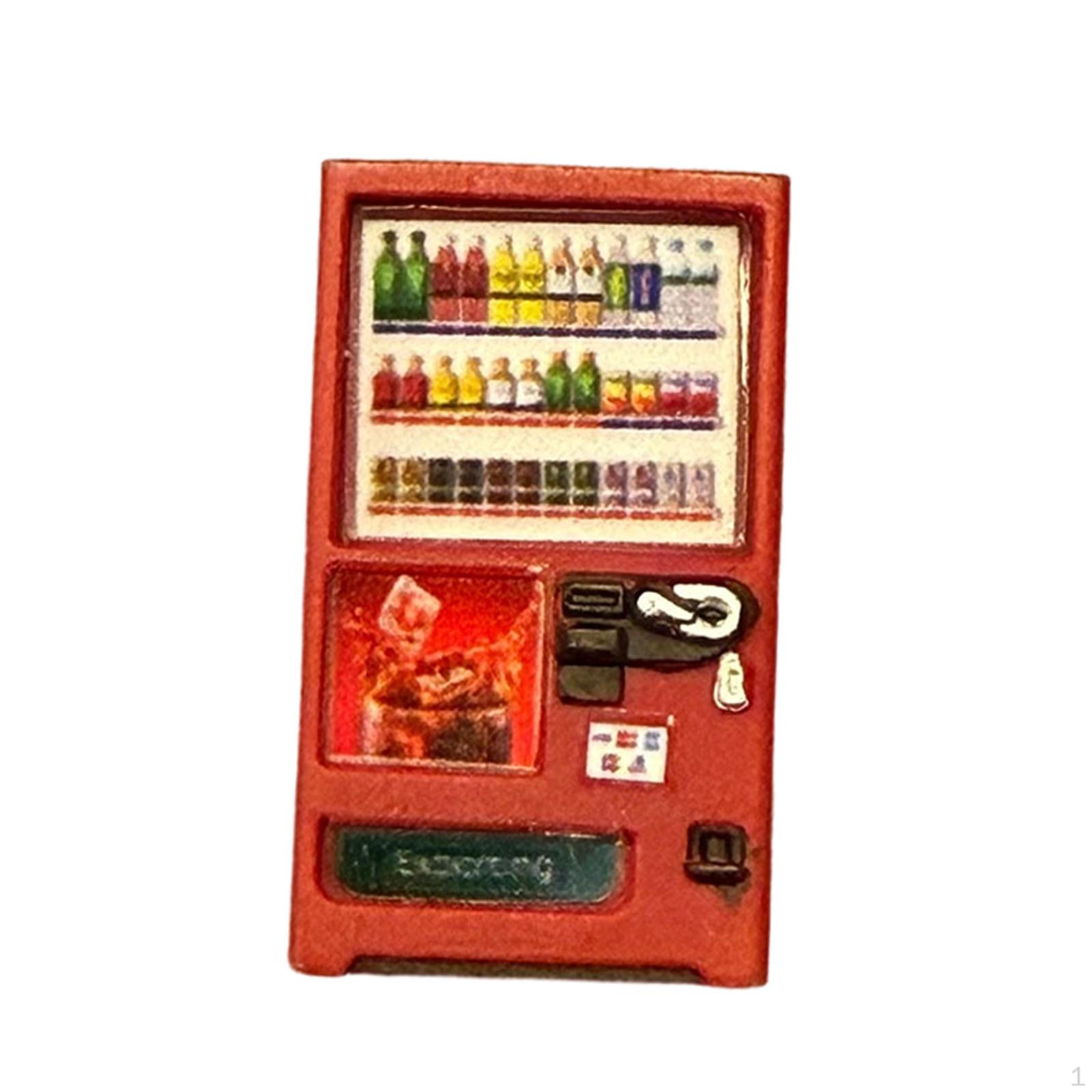 

1/64 Miniature Vending Machine Model Made of Resin, Accessories, Suitable for Micro Landscape красный