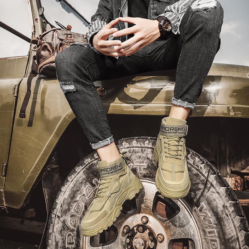 Labor Insurance Men's Shoes Autumn Work Work Non-slip Wear-resistant Tooling Shoes Men's High-top Sports and Leisure Martin Boots