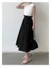 Women Summer High Waist Loose Patchwork Bud Dress Japanese Style Flowy Comfortable Dress Lightweight High Recognition Elegant Flattering Chic Dress
