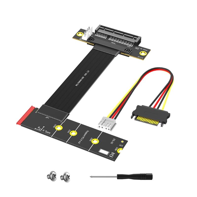 M.2 Key M PCIe4.0 4X Erweiterungsadapter 20CM Flexibles Kabel Stabile Signalübertragung
