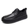 Mode Britische Plateau Schnür Herren Slipper Frühling Herbst High Top Herren Kleiderschuhe Designer Mode Casual Schwarze Lederschuhe Männlich