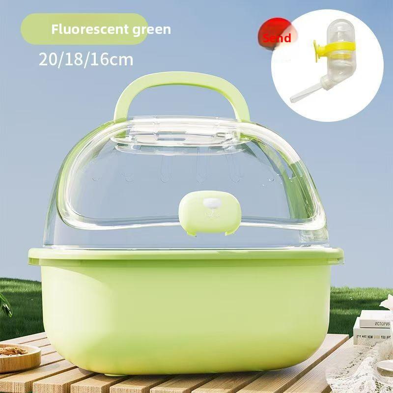 

Transparent Hamster Cage, Special Hamster Cage for Going Out, Golden Thread Bear Cage, Super Large Space Pet Supplies флуоресцентный зеленый
