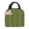 Green Lizard Skin Pattern Design Insulated Lunch Bag for Kids School Cooler Thermal Food Box Tote Portable Lunch Boxes Container