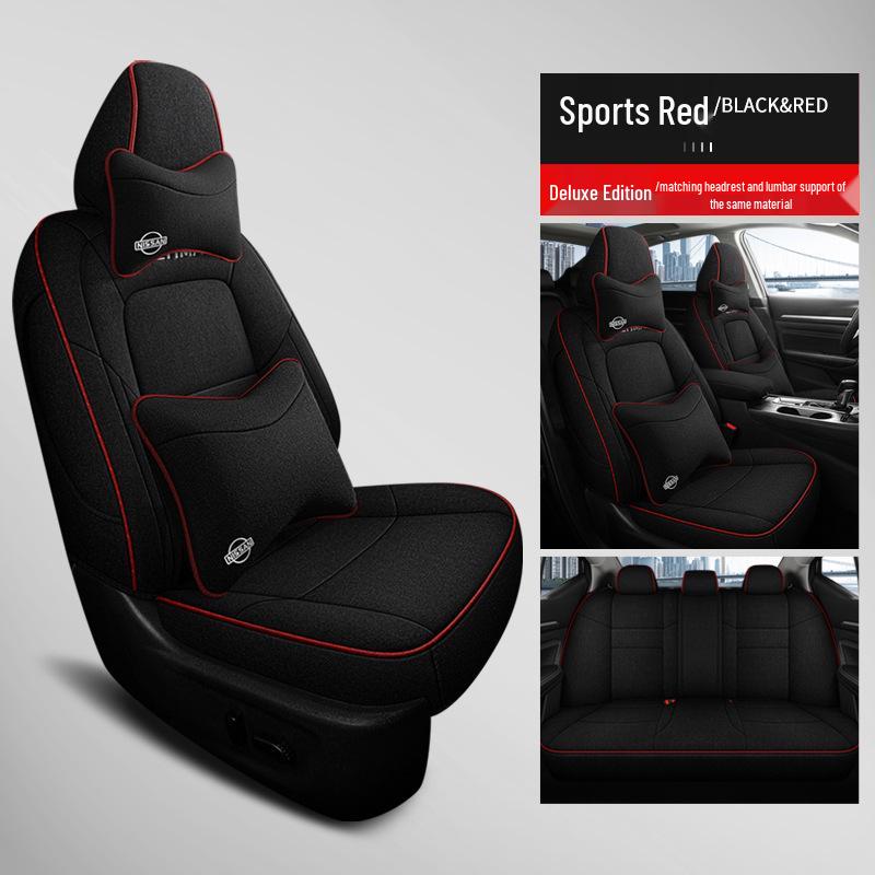 Teana Car Seat Cushion: Universal Full-Coverage Linen for All Seasons