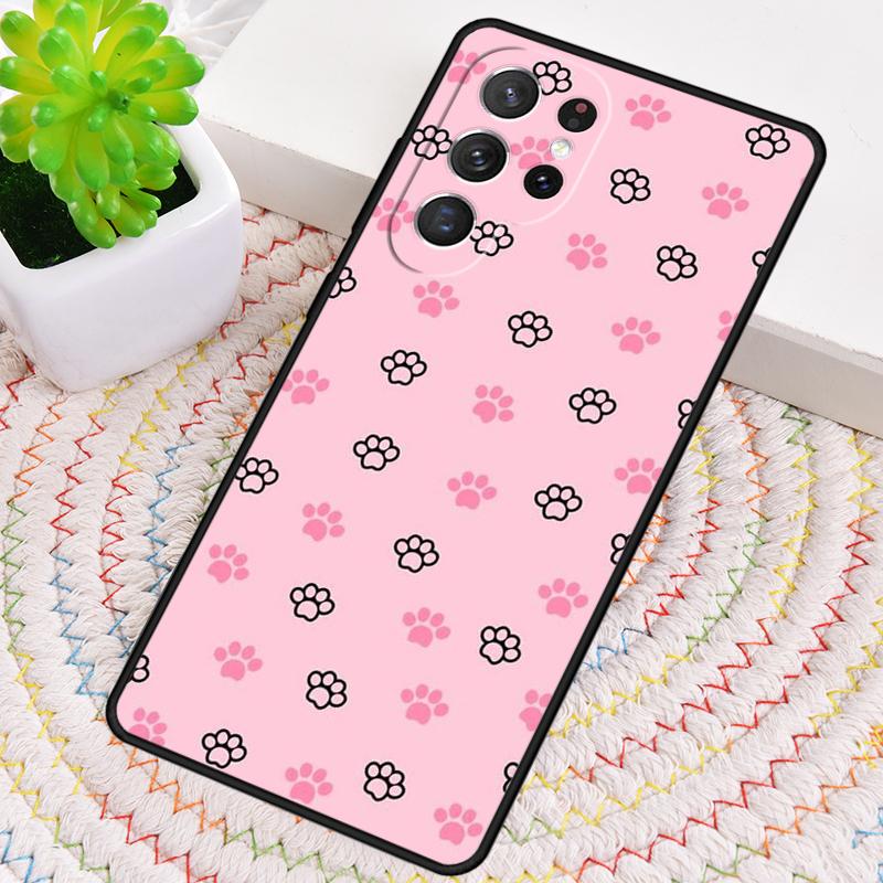 cat Dog paw design Phone Case for Samsung Galaxy note 10 pro S26 Ultra S23 S24 FE S25 S21 S22 PLUS shockproof Cove