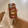 Dachshund Embroidery Hand Rope Case for iPhone 17 Pro Max, 16, 15, 14 – Autumn & Winter Collection for Women