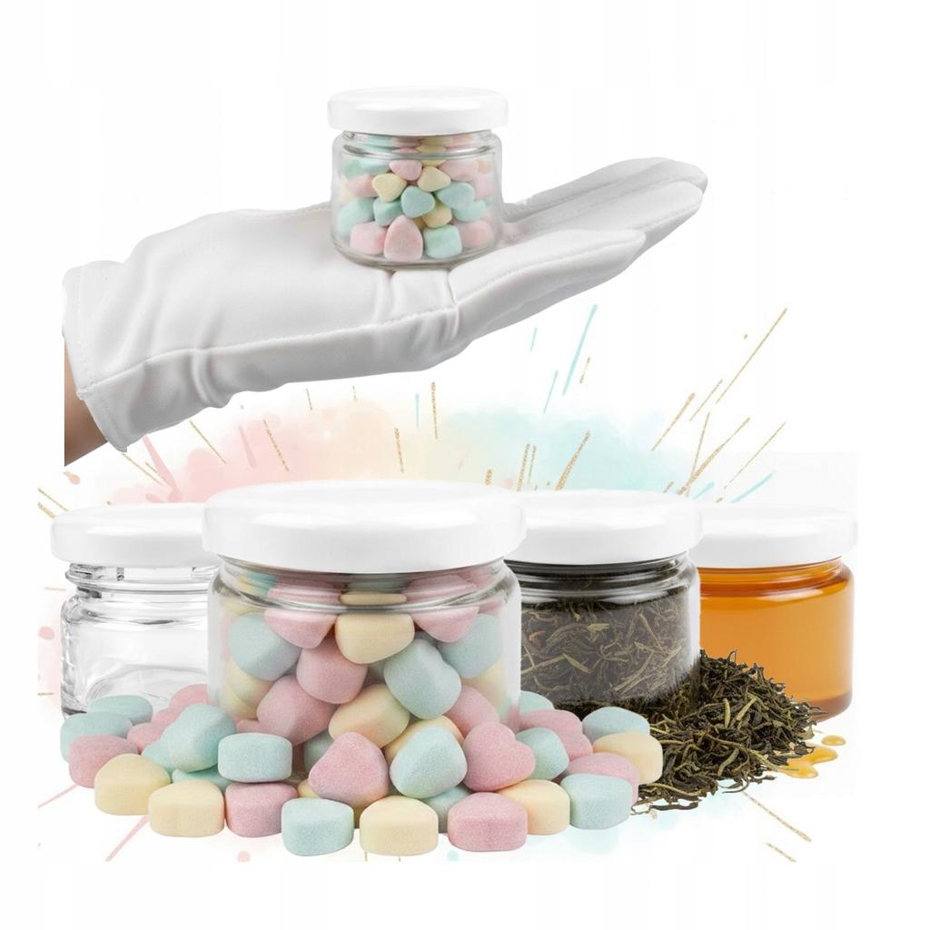 5x Glass Jars 40ml for Thanksgiving, Wedding, Communion, Baptism, Gift
