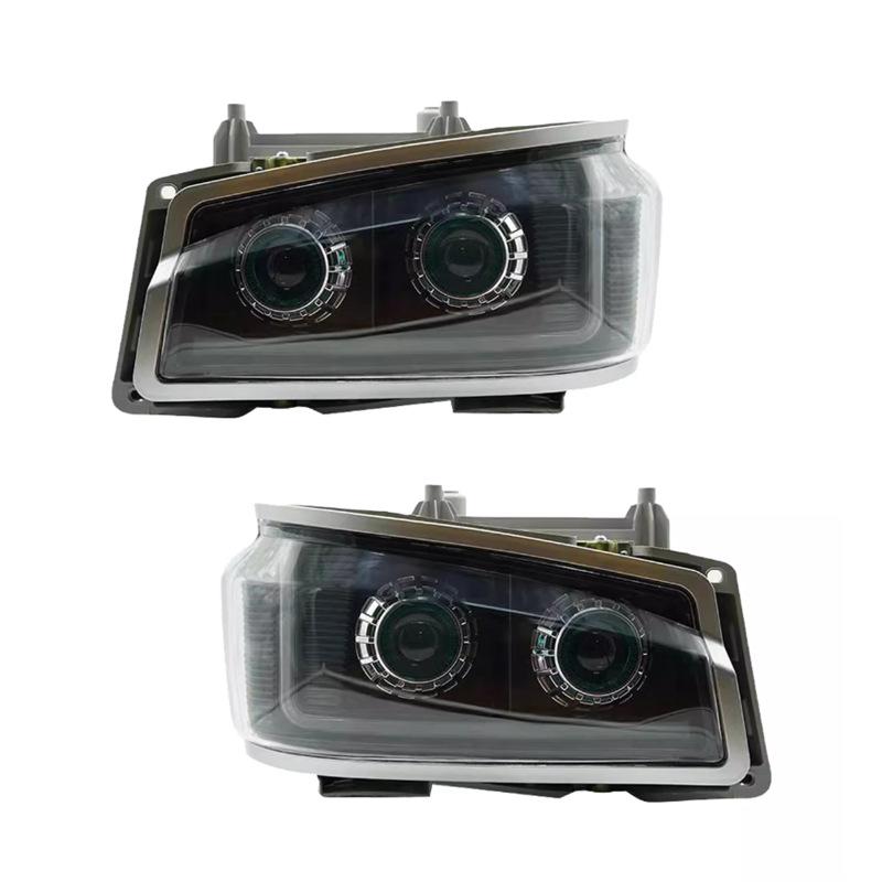 Sinotruk Howo Headlight Assembly: Dual-Lens LED Daytime Running Lights, Super Bright.