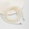 Elegant Imitation Pearls Beaded Anklet Set Bohemian Style Adjustable Pants Chain Foot Jewelry For Women Daily Wear