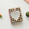 Mini Photo Album 3 inch 36 Sheets Hollow Heart Mini Card Organizer Bag for Children Girls Boys Holiday Birthday Gift