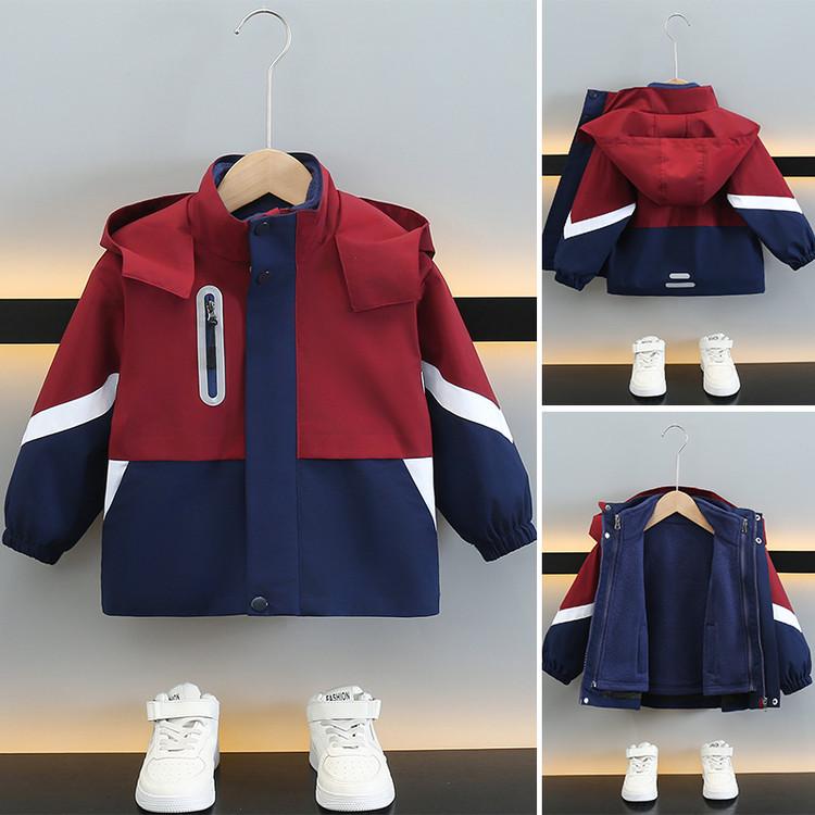 Boys' Colorblock Windbreaker – 3-in-1 Jacket for Spring & Autumn – Cool & Trendy Outerwear