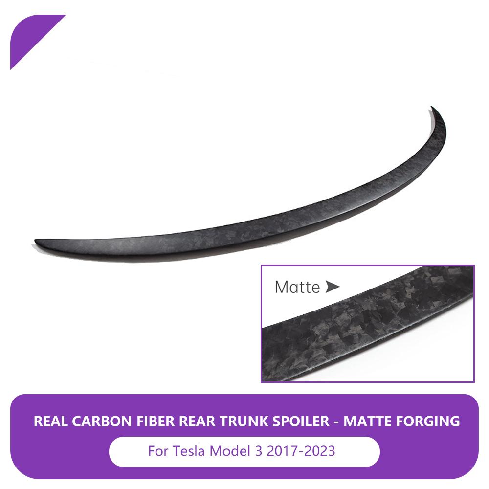 Real Carbon Fiber Rear Trunk Spoiler For Tesla Model 3/Model Y 2017-2023 For Model 3 Highland 2024 Lip Wing Car Accessories