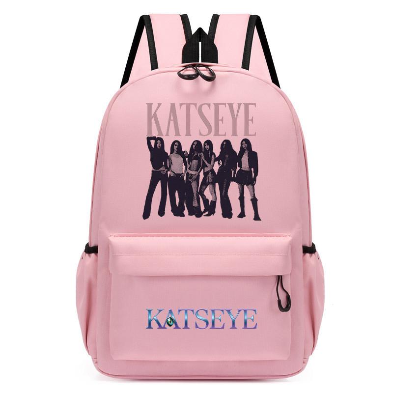 

60123-4 KATSEYE Printed Backpack Student Waterproof Bag For Children School Use