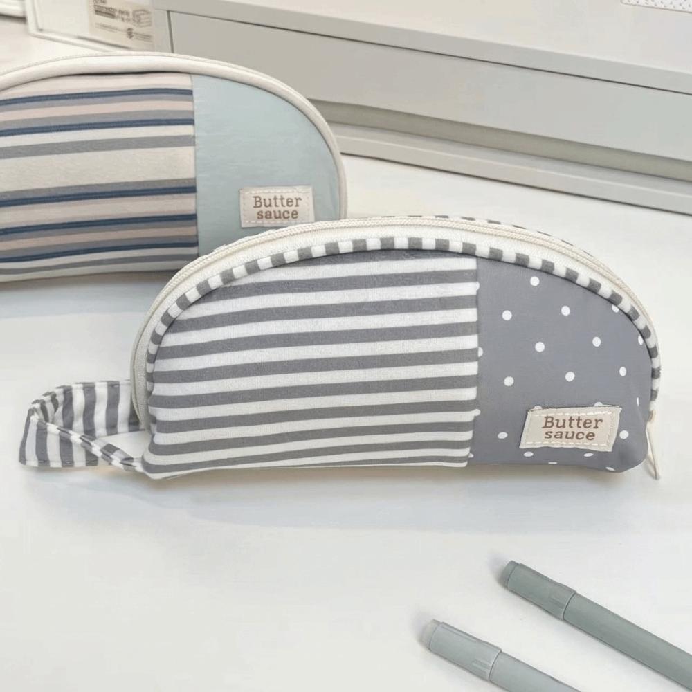 Large Capacity Polka Dot Pencil Case Polka Dot Print Cosmetic Pouch Stationery Organizer Students