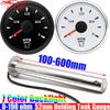 2" 52mm Waste Level Gauge 7 Color LED Holding Tank Gauge 0-190ohm HTG Sewage Level Sensor Steel 100-600mm for Car Boat