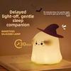 Helloween RGB LED Night Light 3 Levels Brightness Timer Bedroom Bedlight Pumpkin Ghost Rechargeable Night Lamp Desktop Ornaments
