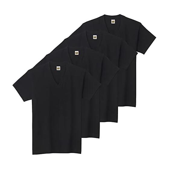 GUNZE Inner Shirt G.T.HAWKINS BASIPACKT-SHIRT 100% Cotton V-neck T-shirt Set of 4 HK10152 Men s