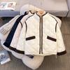 Winter down cotton-padded clothes rhombus splicing cotton-padded jacket women's short new light and thin small thin jacket