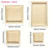 12pcs Wooden Canvas Boards Set Square Unfinished Wood Panels Art Boards for DIY Painting Crafts Staining Art Projects with Oil