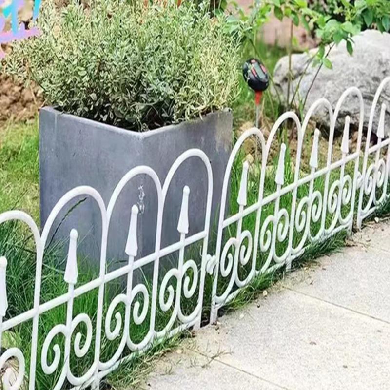Recinzione Decorativa Da Giardino In Metallo, 10 Pannelli 42x32 Cm, Senza Scavo, Per Aiuole E Orto