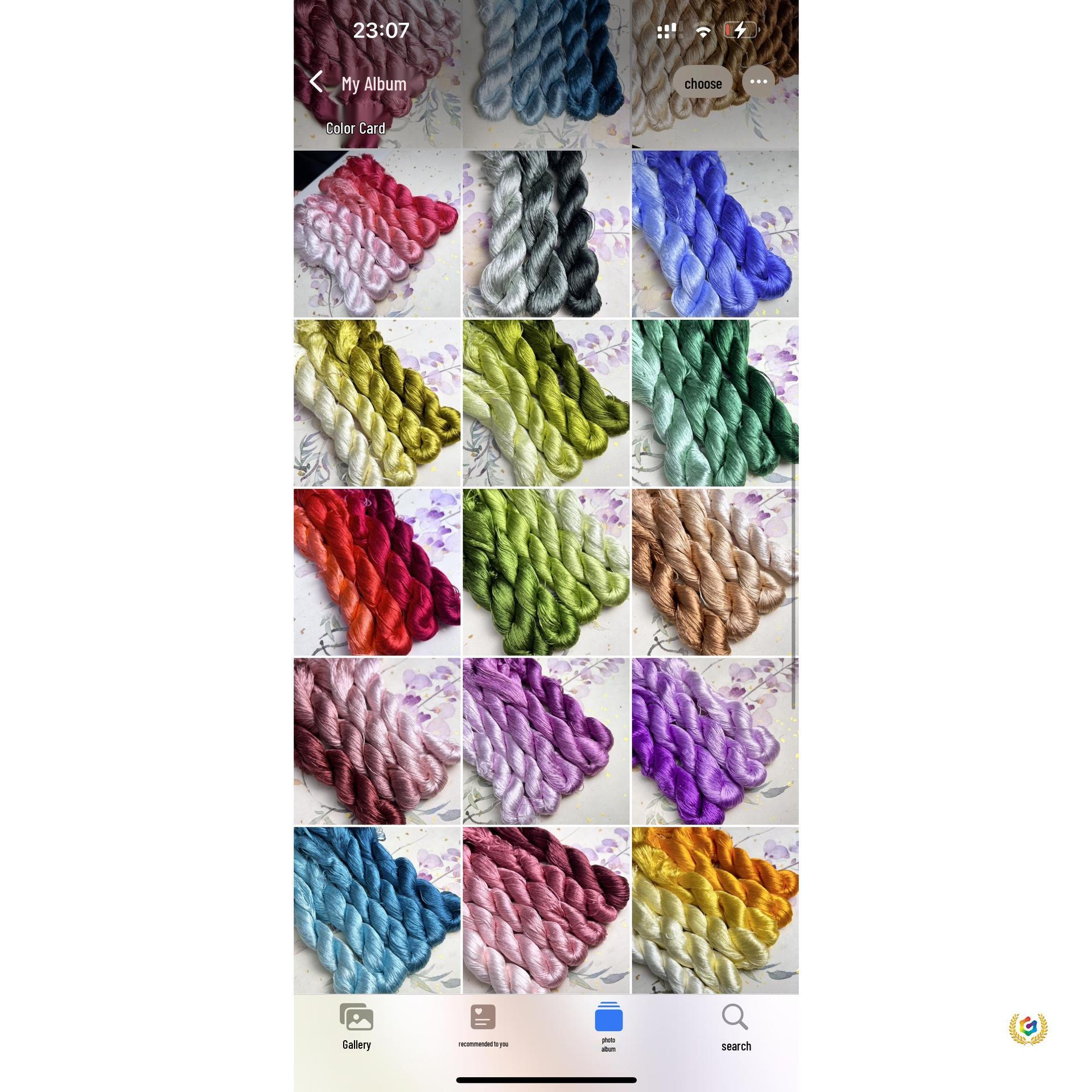 

100м Бархатный Флосс: Не путающийся, не расслаивающийся, шелковый нить тутового шелкопряда для DIY шпилек, в ассортименте цветов Withered Leaf Green Three Colors, 100m Each