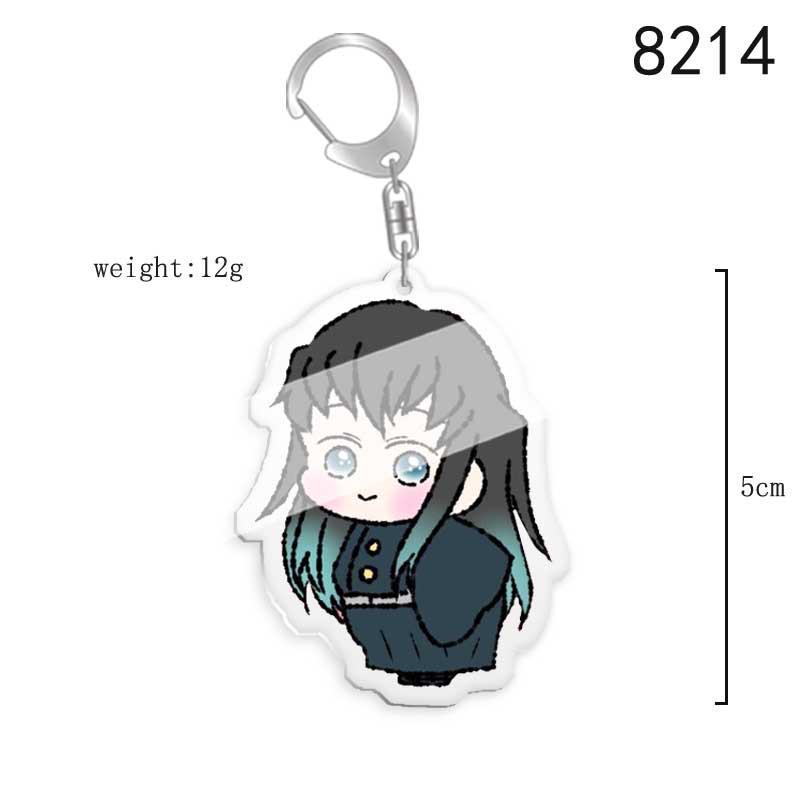 Demon Slayer Chibi Acrylic Keychain: Tanjiro, Nezuko, Giyu, Zenitsu Backpack Charm
