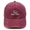 New Book lover embroidered baseball cap washed retro men's and women's casual versatile sunshade cap