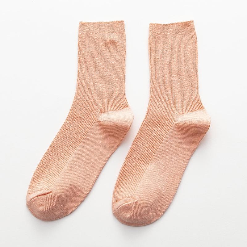 Women's Korean Style Cotton Ruffle Socks - Pastel Mid-Calf Summer Fashion