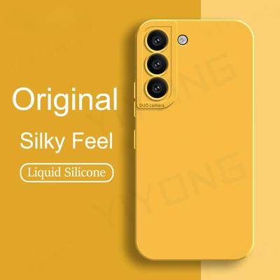 S22 Hülle Eckig Flüssigsilikon Weiche Hülle Für Samsung Galaxy S22 S25 Ultra S23 S24 Plus S22+ S23+ S24+ S25+ Handyhüllen