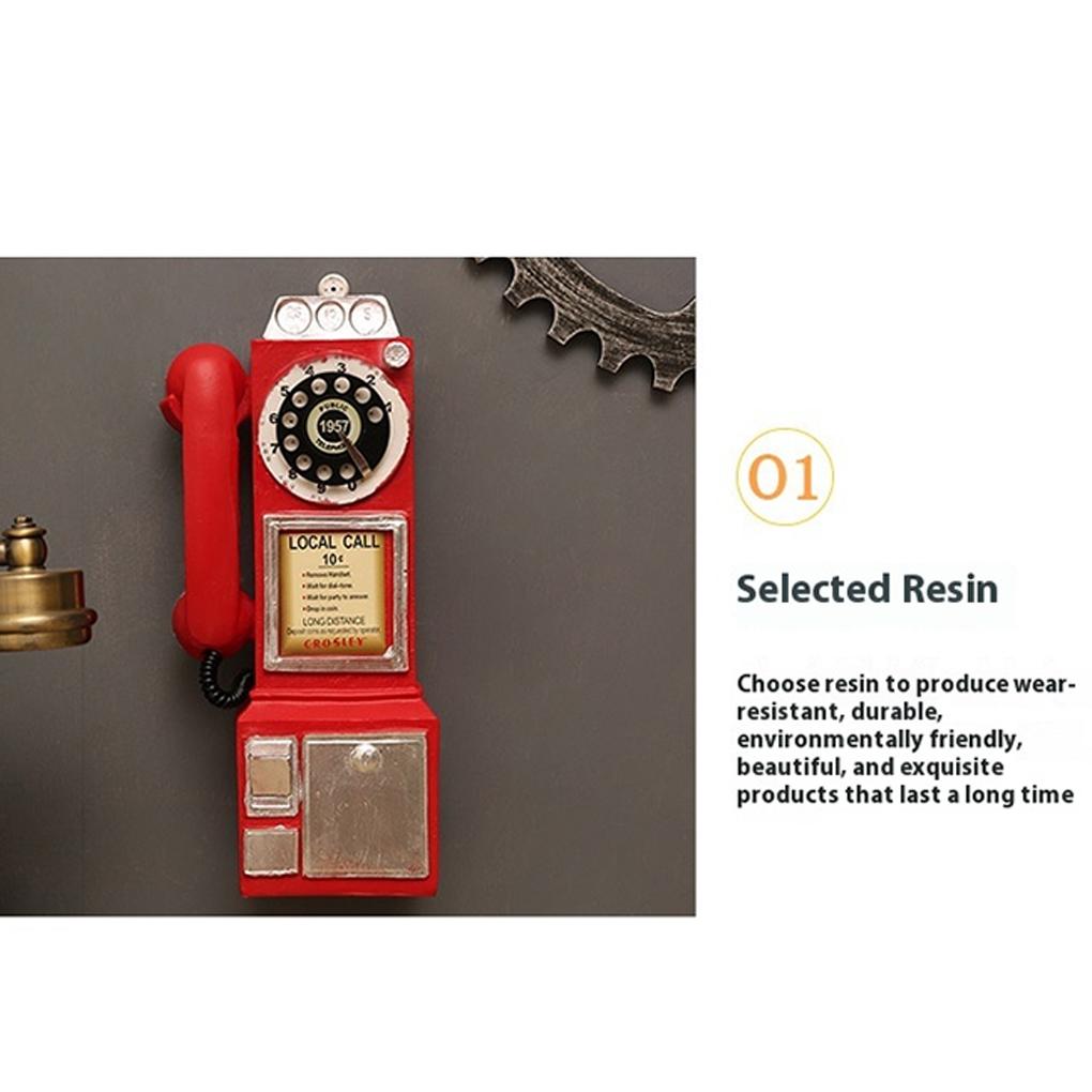 Ren ,Home ,For Figurine Telephone Ornament Decorative Props Vintage Phone For Hotel Decoration, Decorative Items