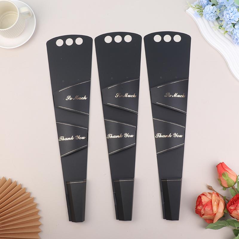 

3Pcs 13X50Cm Cardboard Wrapping Paper For Single Flower Box Bouquet Packaging Boxes Portable Gift Boxes Bouquet чорний