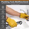 2 PCS Water Pipe Faucet Wrench Angle Stop Wrench Kit Double-Ended Pipe Wrench Household Sink Tap Spanner Removing Rings Tool