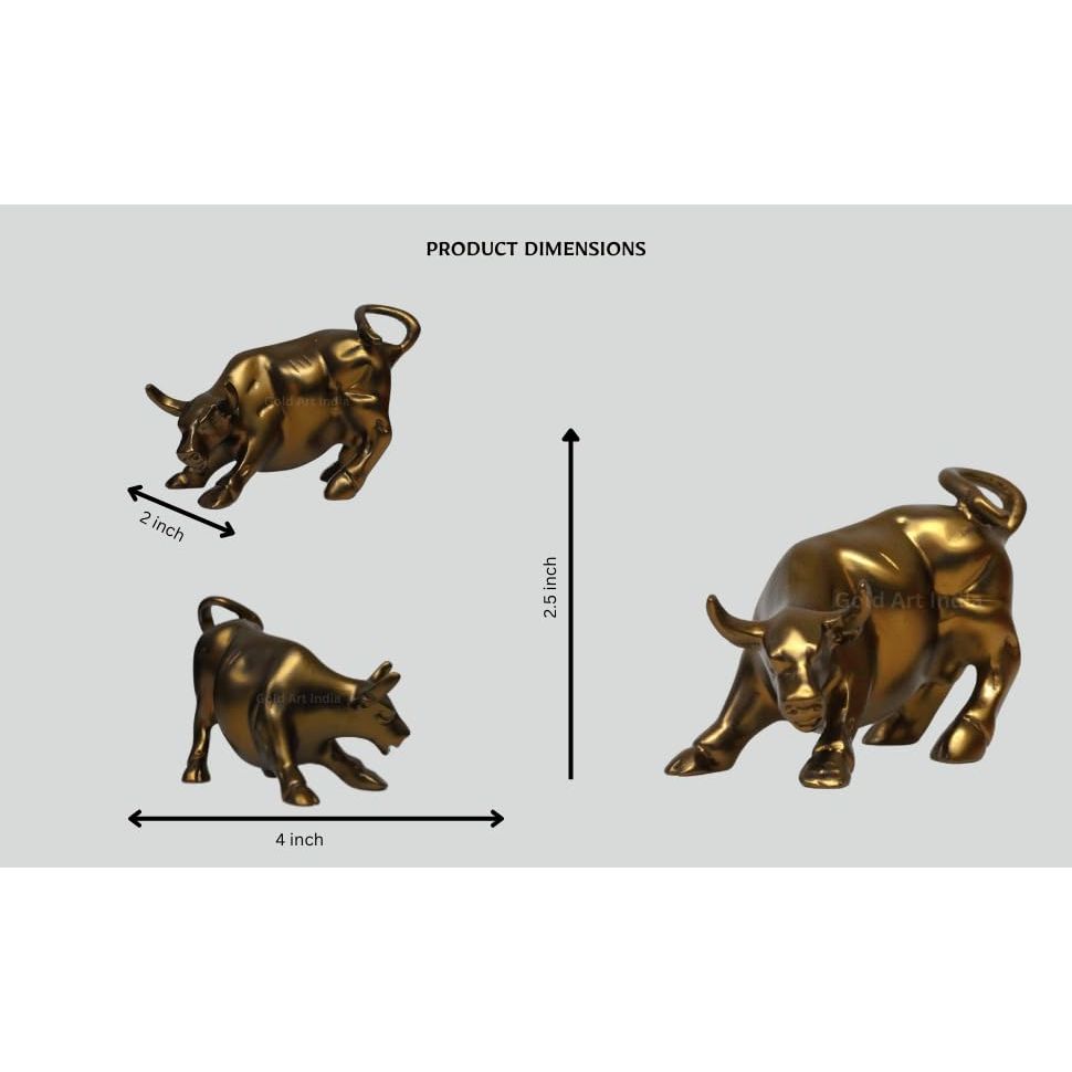 Gold & Silver Plated Vastu & Feng Shui Animals & Birds Set | Luck, Positivity & Wealth | Elephant, Bull, Kamdhenu Cow, Tortoise, Duck, Fish, Horse