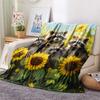 Raccoons Print Flannel Blanket, High Quality Comfortable for All Seasons, Home Decor, Warmth and Comfort, Perfect for Christmas Gifts