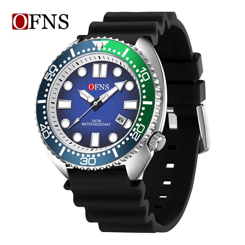 Oufanni Shi Men s Fashionable Luminous Waterproof Quartz Watch with Calendar