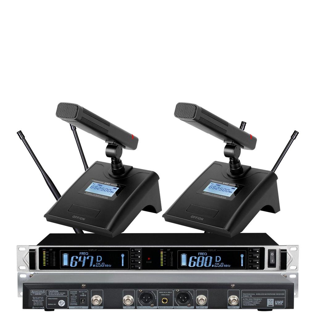 True Diversity Wireless Dual Microphone for Conference