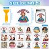 18Pcs Plastic Silhouette Paper for Lighting Decoration Paper Cut Light Box Square Human 100x90mm