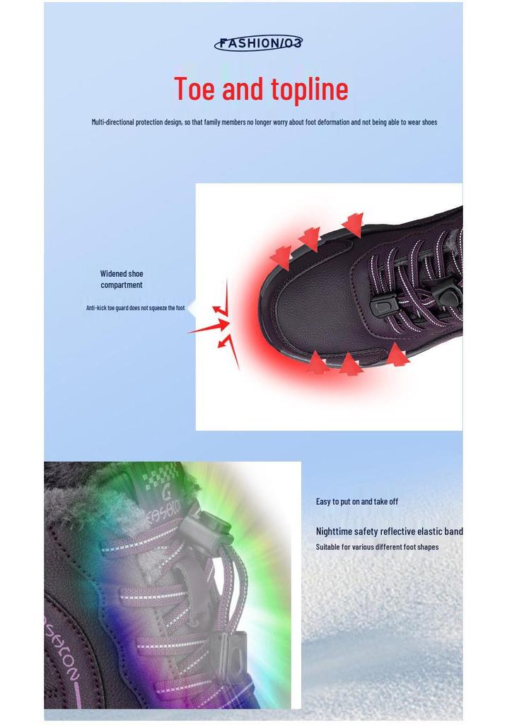 Men's Winter Fleece-Lined Non-Slip Sports Shoes: Warm, Comfortable, Casual Footwear for Middle-Aged and Elderly Men