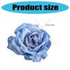 55KF 2PCs Faux Roses Curtain Tiebacks For Window Treatments Durability Polyester Fabric Decorative Clip Holders