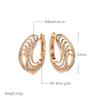 Luxury Crystal Flower Earrings For Women Micro-Wax Inlay Natural Zircon Bridal Wedding Jewelry Boho  Rose Gold Earrings