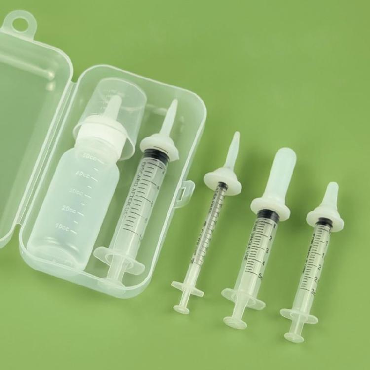 11Pcs Pet Nursing Kits Nipple Syringes Feeder Milk Feeding Bottles for Newborn