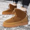 Winter Men'S Snow Boots Platform Warm Fur Suede Shoes For Men Outdoor Comfortable Casual Cotton Boots For Mens Botas Para Hombre
