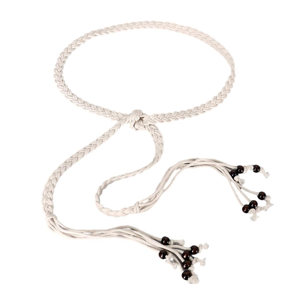 Elegant Crochet Rope Belt Cotton Braided Waistband Knotted Waist Rope For Various Occasion Women Everyday Wear Decors