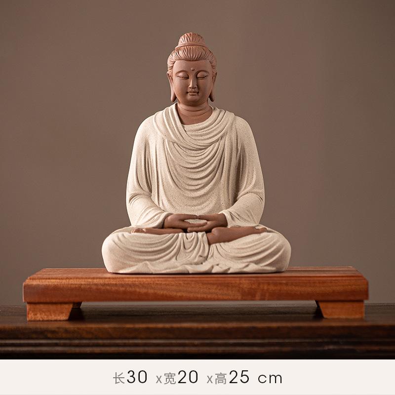 The Buddha statue of Sakyamuni and the Great Sun Buddha for home living room worship, office decoration, craft gifts and ornamen