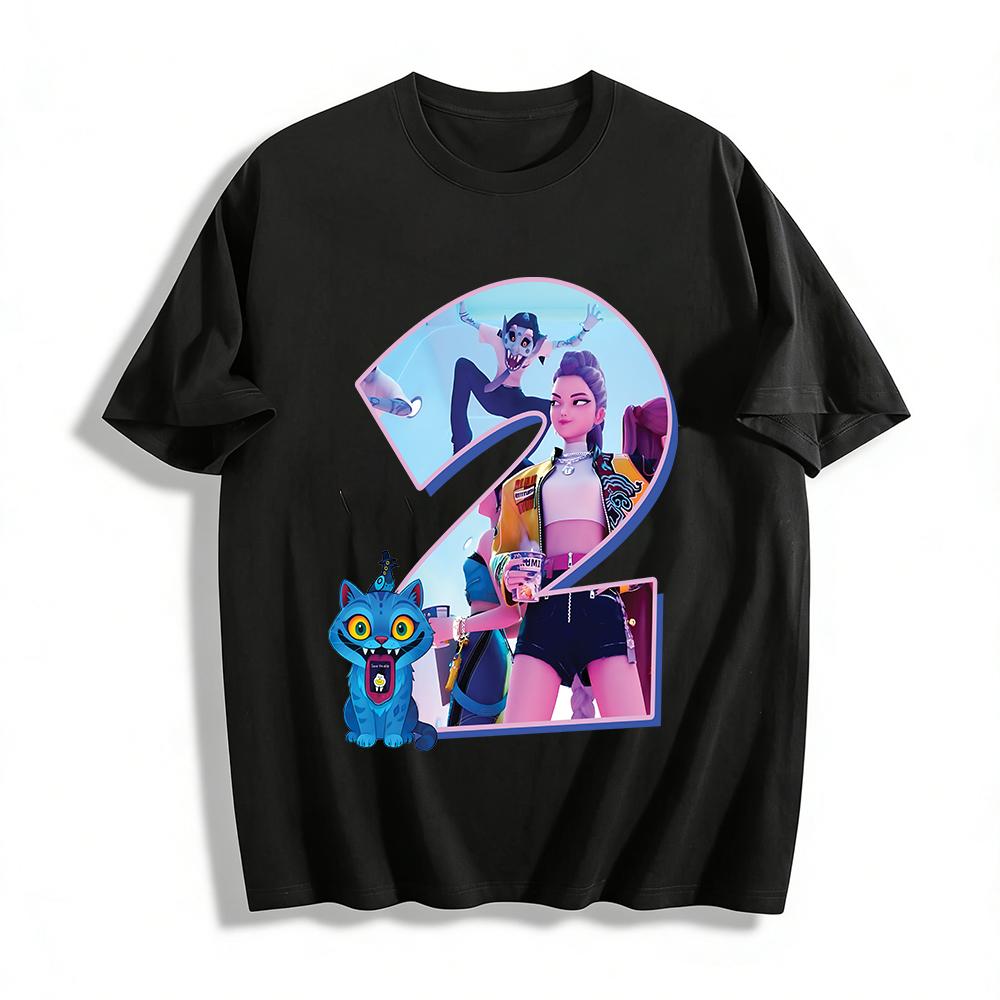 

Cyber Cool Anime Character Print T-Shirt Unisex Loose Casual Trendy Top Pure cotton T-shirt 6XL