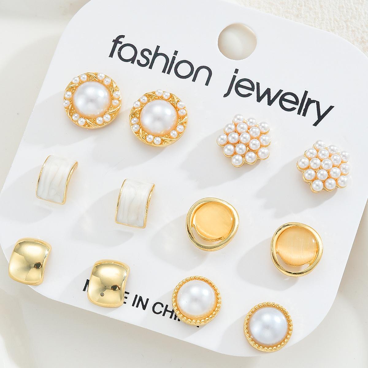 12 шт. Набор французских винтажных серег для женщин, модные, роскошные, барокко, геометрический, креативный дизайн, серьги, повседневные украшения, подарок