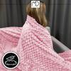 Blanket bedspread squares pink embossed 160x200 cm name day gift