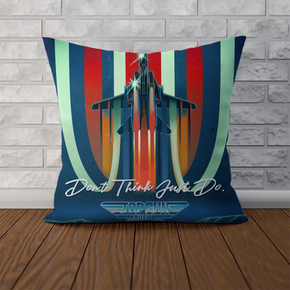 FFilm Top Gun Pillow Case For Car Sofa Decorative Home Doublesided Print Plush Square Throw Pillow Cushion Cover